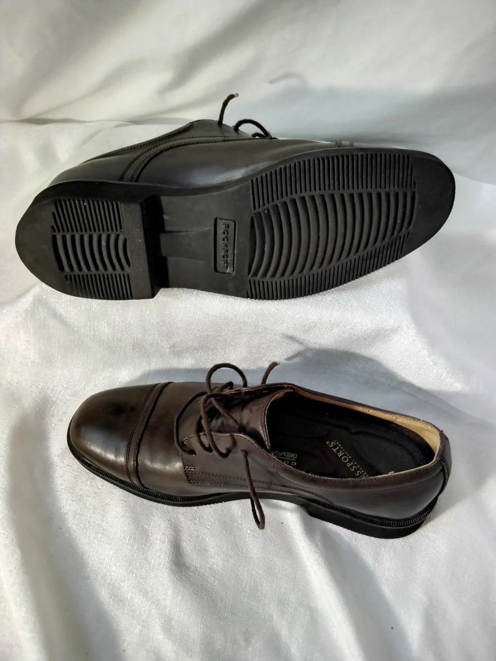 Rockport Dressport Men's Dark Brown Leather Derby Oxfords